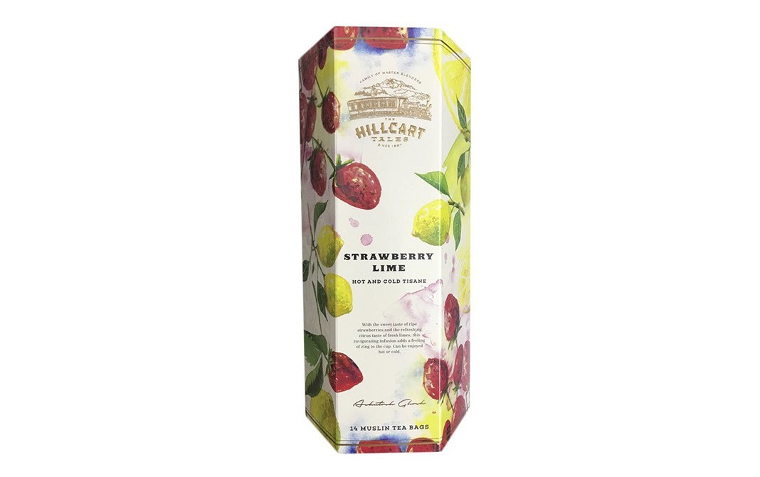 Hillcart Tales Strawberry Lime Hot And Cold Tisane Tea   Box  14 pcs